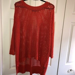 Burnt orange  loose knit top